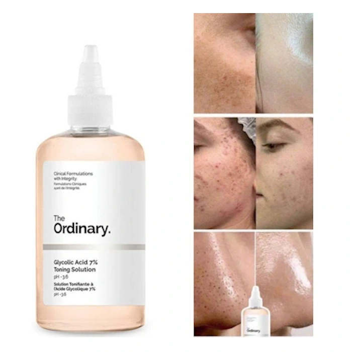 تونر گلایکولیک اسید 7% اوردینری اکسفولیتینگ لایه بردار و روشن کننده پوست 240 میل
