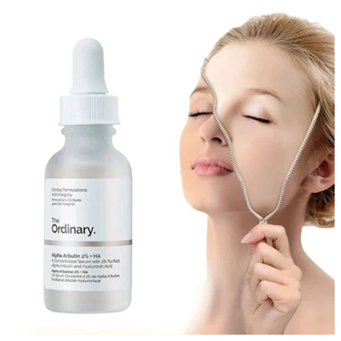 سرم آلفا آربوتین 2% + هیالورونیک اسید اوردینری ضد لک، آبرسان و روشن کننده پوست