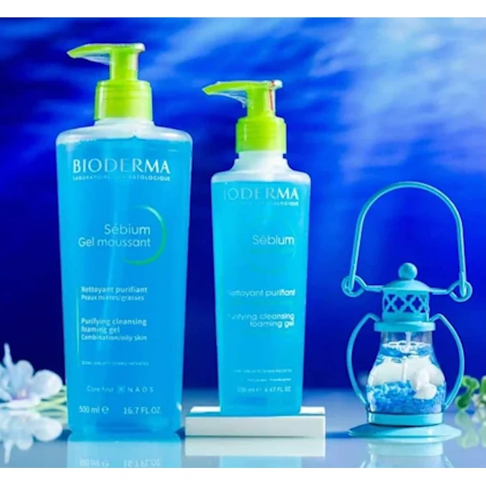 ژل شستشوی صورت سبیوم ژل بایودرما مخصوص پوست مختلط و چرب