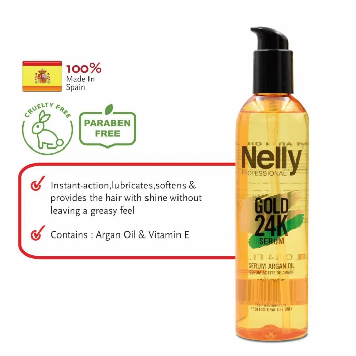 سرم مو نلی مدل ARGAN OIL مناسب انواع مو حجم 300 میل