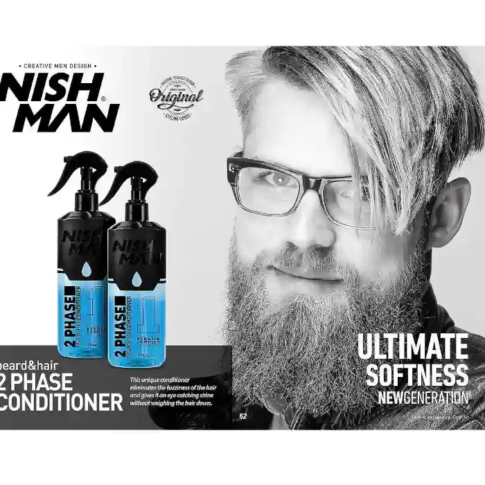 اسپری دو فاز مو و ریش نیشمن حجم 400 میلی لیتر