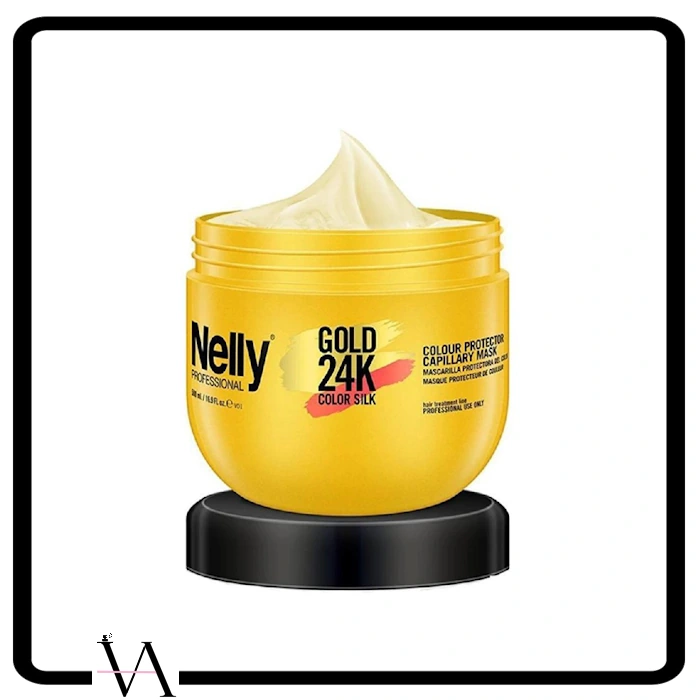 گالری تصاویر ماسک مو نلی مدل کالر سیلک گلد 24K